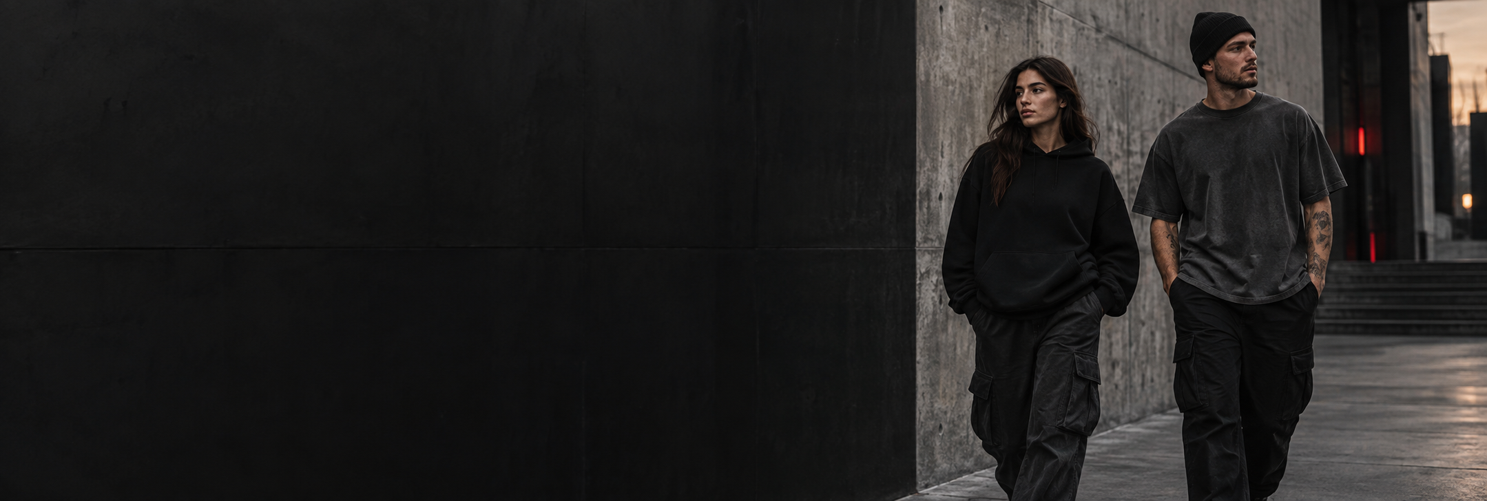 Realistic streetwear clothing campaign for Power Wear Industry