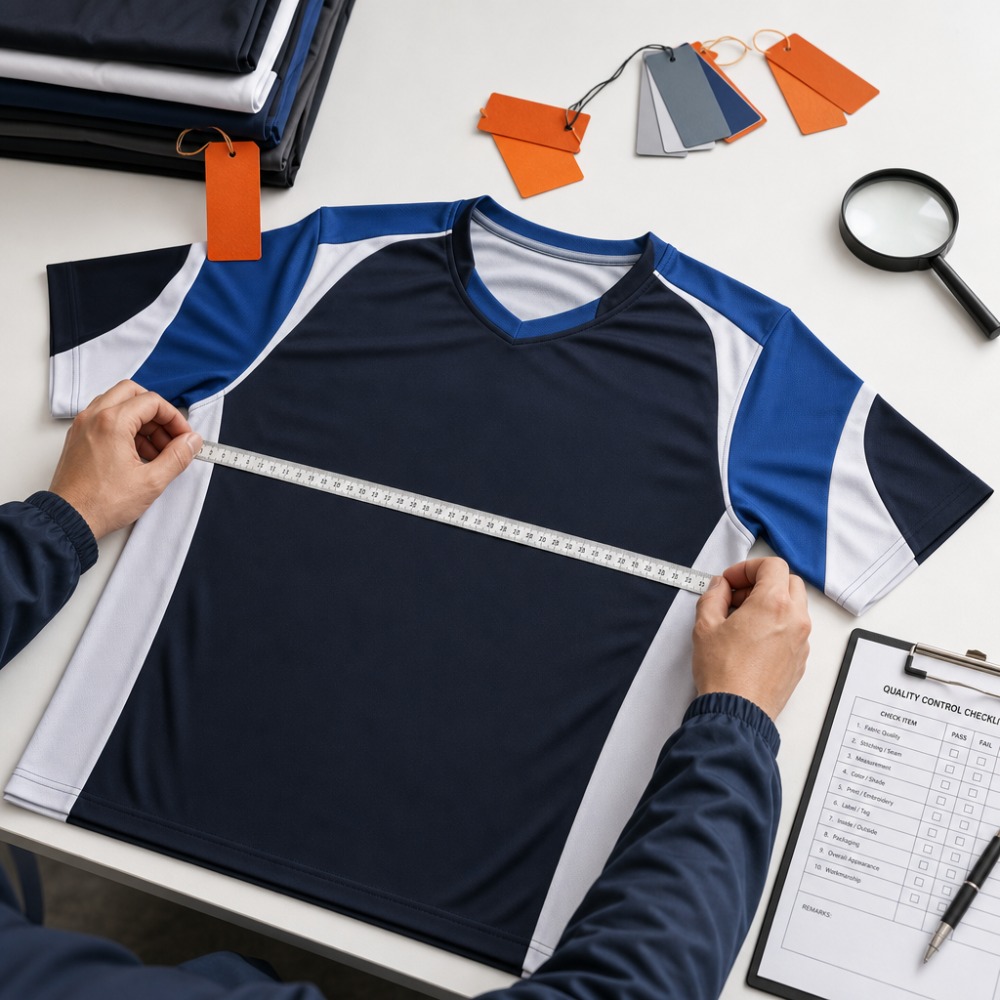 Quality Inspection — manufacturing stage at Power Wear Industry