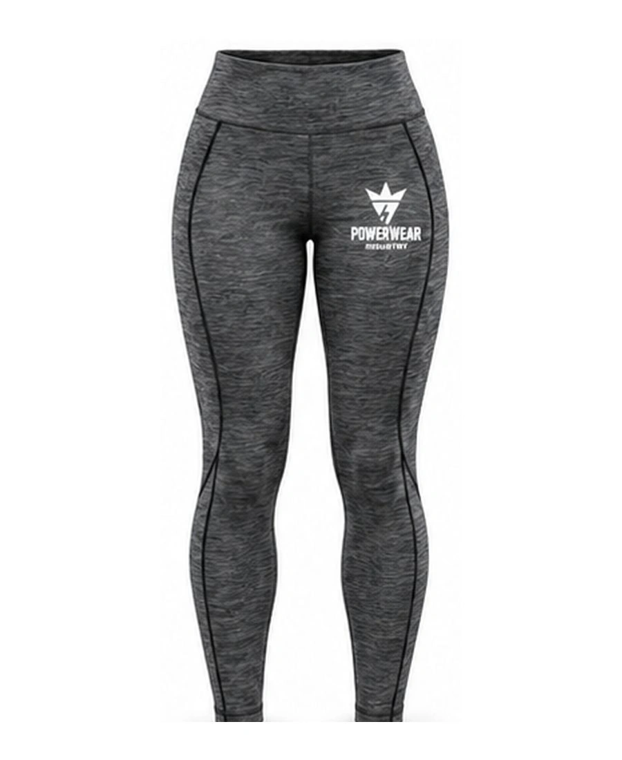 Seamless Gradient Compression Gym Tights by Power Wear Industry with branded crest