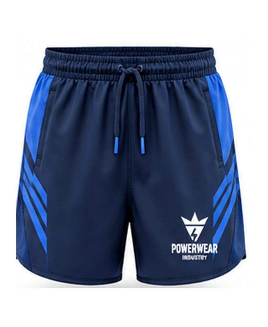 Split-Leg Ultra-Lightweight Marathon Shorts by Power Wear Industry with branded crest