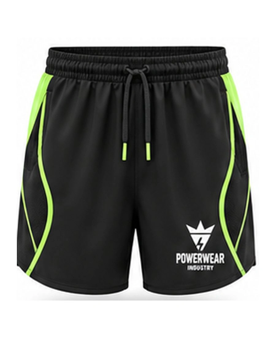 Elastic Drawstring Quick-Dry Activewear Shorts by Power Wear Industry with branded crest