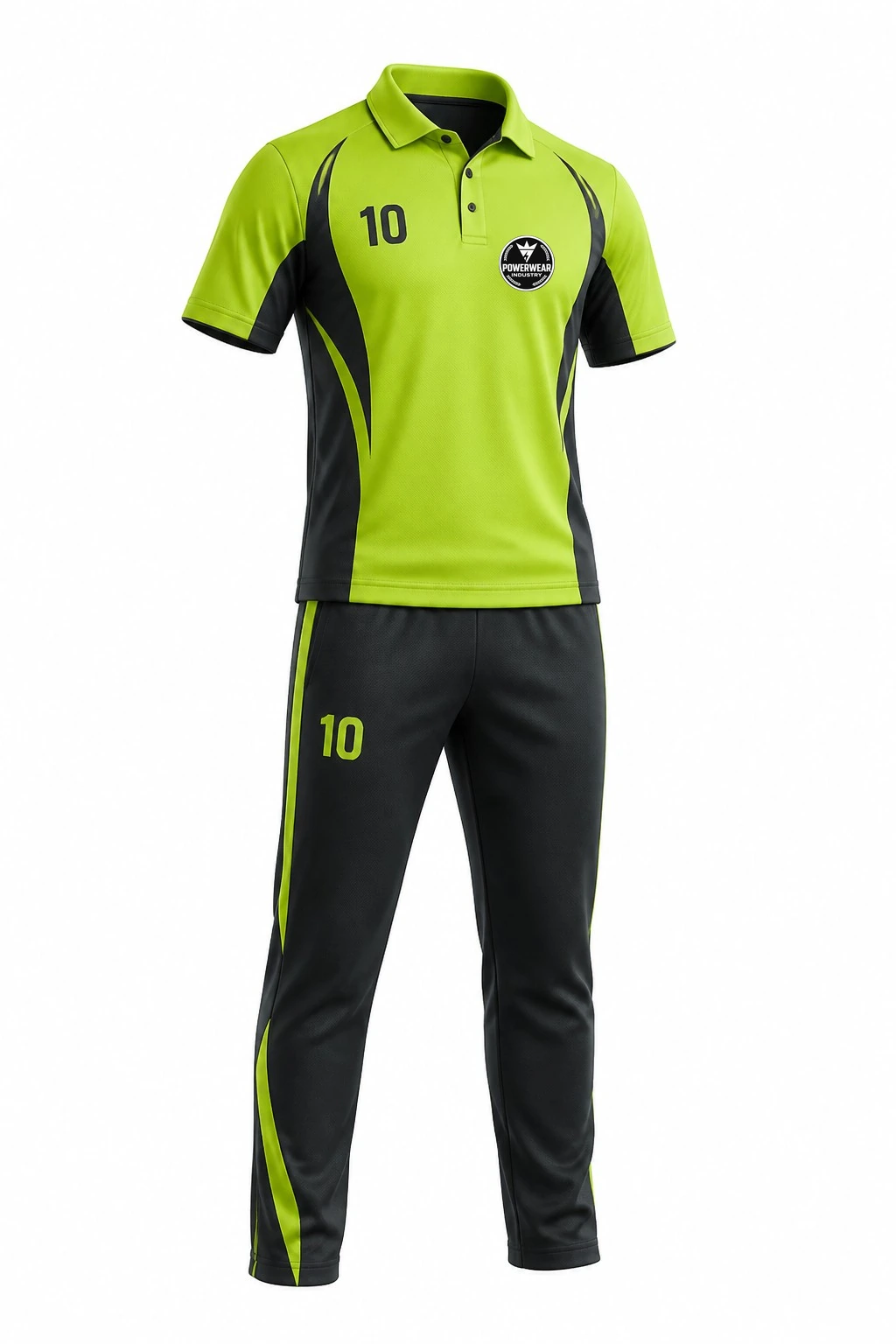 Custom Sports Apparel Set — Design 10 by Power Wear Industry with left-chest logo