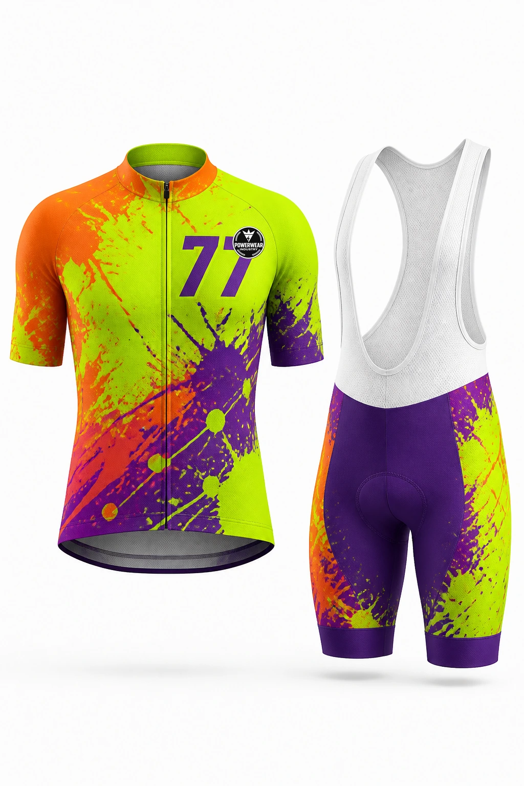 Custom Cycling Kit — Design 11 by Power Wear Industry with left-chest logo
