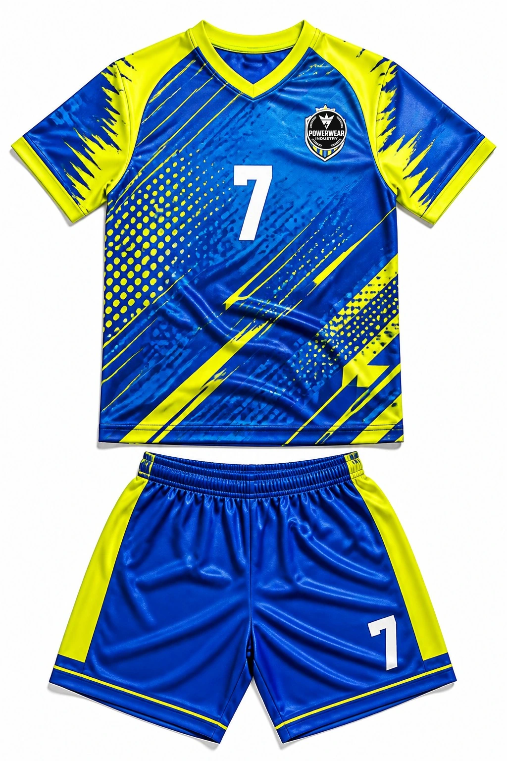 Custom Soccer Uniform — Design 01 by Power Wear Industry with left-chest logo