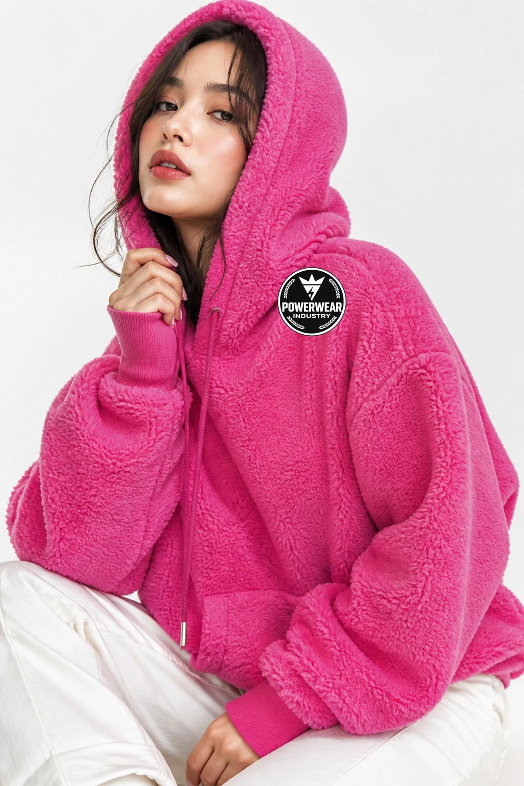 Custom Oversized Hoodie — Design 08 by Power Wear Industry with branded badge