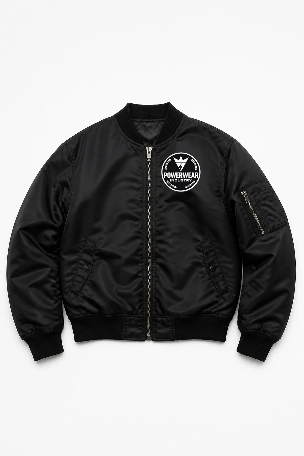 Custom Streetwear Jacket — Design 01 by Power Wear Industry with branded badge