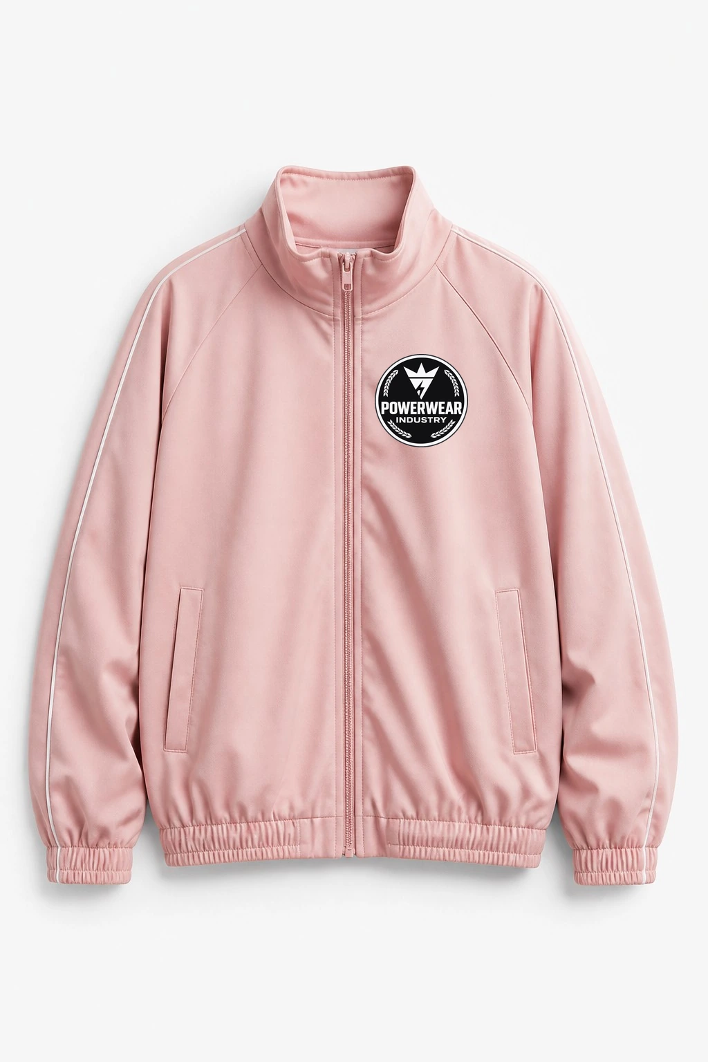 Custom Streetwear Jacket — Design 02 by Power Wear Industry with branded badge