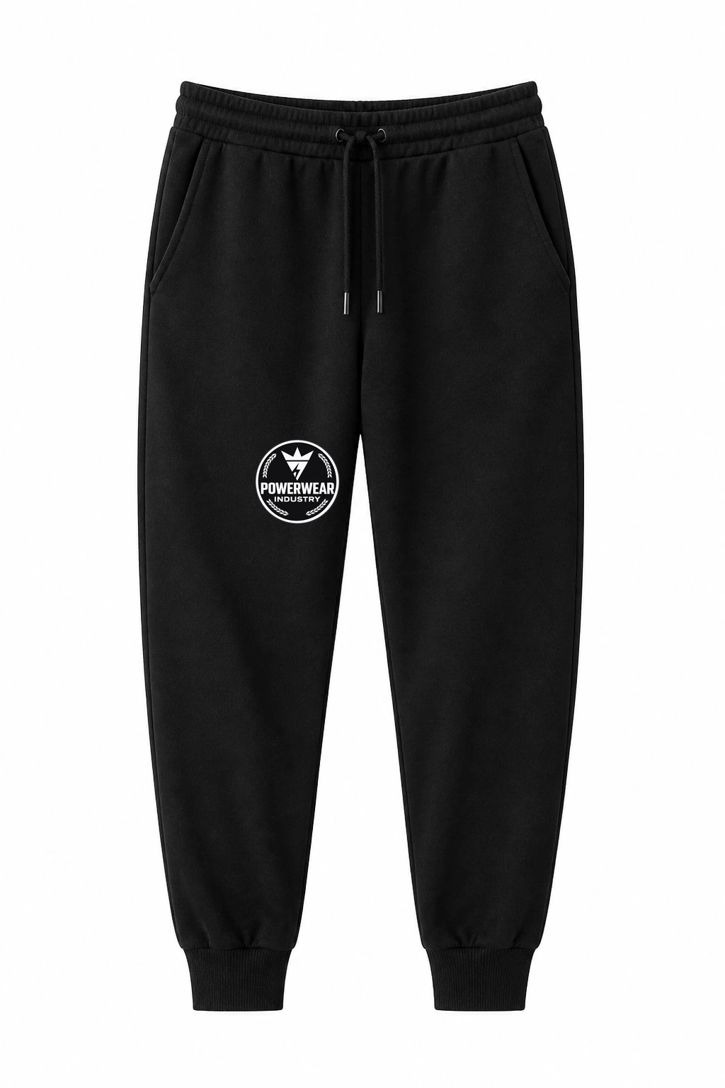 Custom Streetwear Joggers — Design 02 by Power Wear Industry with branded badge