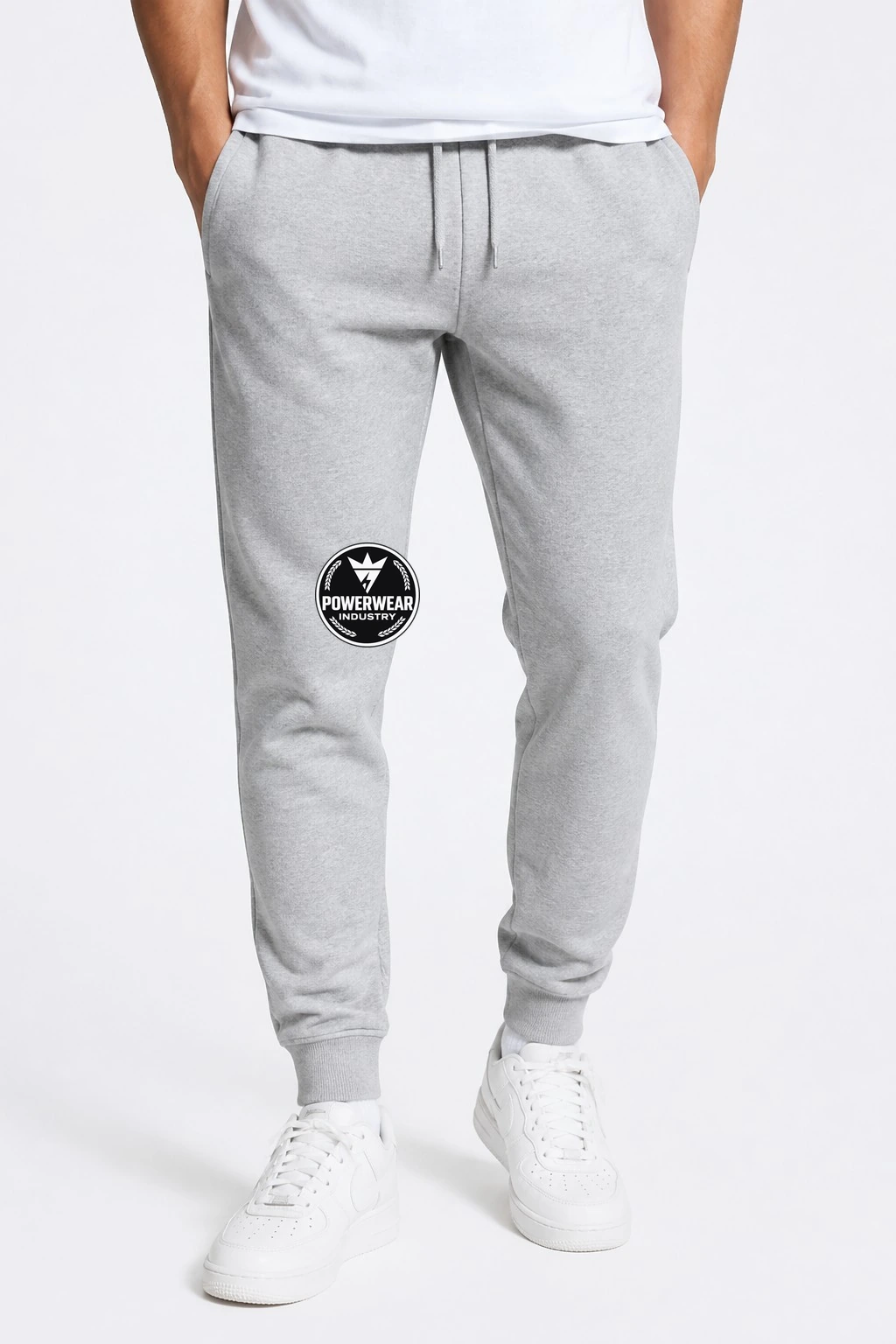 Custom Streetwear Joggers — Design 11 by Power Wear Industry with branded badge