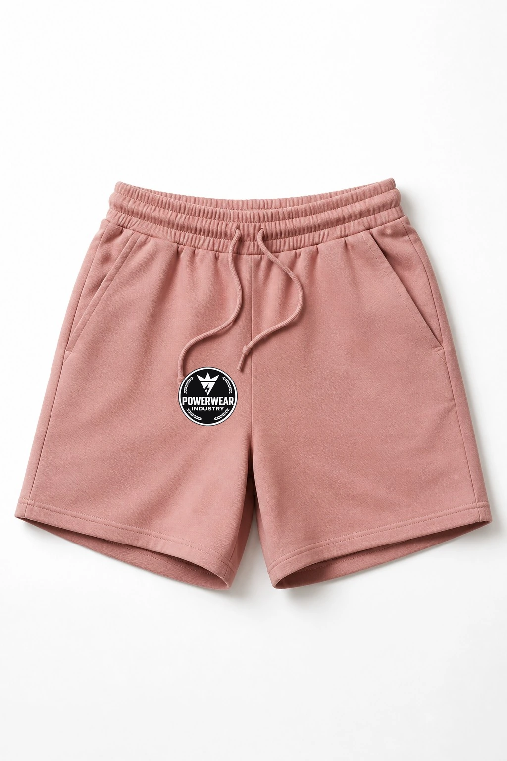 Custom Streetwear Shorts — Design 01 by Power Wear Industry with branded badge
