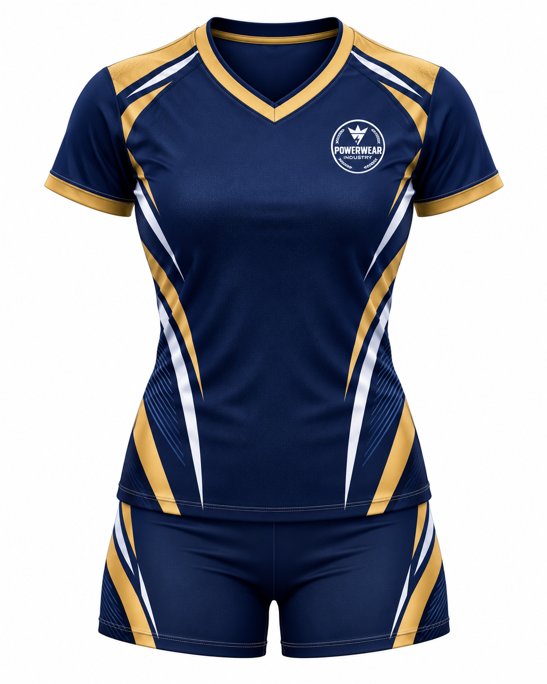 Navy Gold Volleyball Uniform - Powerwear Industry